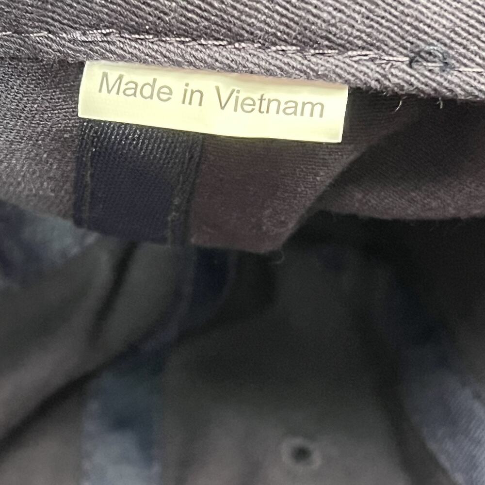 Patriot Skiing Hat Cap Strap Back Navy Blue Embroidered Skier Sports Mens USA - Picture 6 of 6